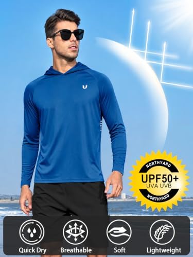 NORTHYARD Men's Sun Hoodie Long Sleeve Fishing Shirts UPF 50+ Rash Guard - Image 3