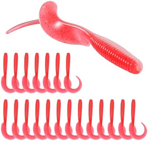 Curly Style Tail Worms Fishing Lures – Realistic Wavy Tail Soft Bait Grub Swimbaits for Saltwater & Freshwater Fishing, Available in 4 Inch & 6 Inch, Perfect for Bass, Trout, Crappie, & More by PROBITE