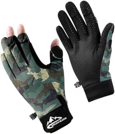 SUJAYU Fishing Gloves Men & Women, Ice Fishing Gear Hunting Gloves for Men Cold Weather, Kayak Gloves Fly Fishing Gear Cold Weather Hunting Gear by SUJAYU