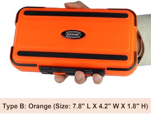 small tackle box, mini waterproof fishing tackle box organizer, double sided organizer travel box(L Orange) - Image 3
