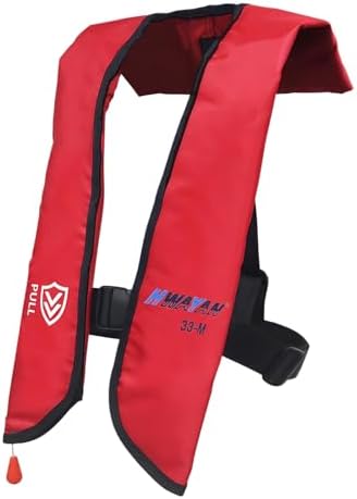 Manual Inflatable Life Jacket for Adults| Supports up to 330 lbs by HWAYAN