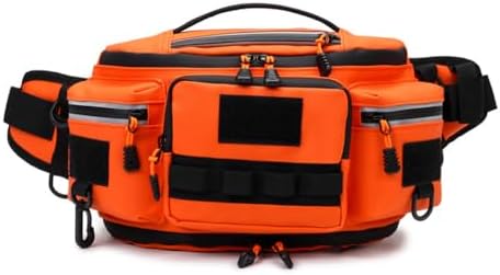Fishing Tackle Bag, Waterproof Tackle Sling Pack with Adjustable Strap Reflective Fishing Waist Pack for Outdoor Anglers by Unknown