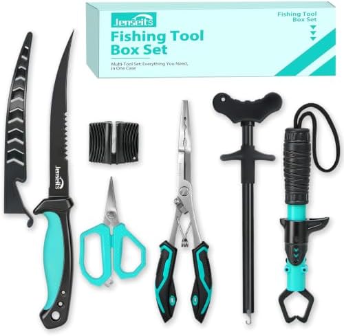 Jenseits Fishing Tool Kit, 420 Stainless Steel Fishing Accessories Set by Jenseits