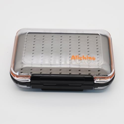 ALICHINO Fly Box for Fly Files Ice Jig Box Two Sided Waterproof Fly Fishing Box for Nymphs and Streamers (Grey Foam Insert, XM 6.2 * 4 * 1.6 Inch) - Image 3