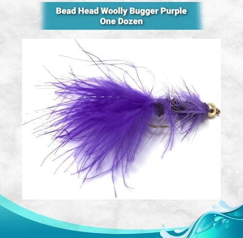 Feeder Creek Woolly Bugger Fly Fishing Flies 12pc Fly Fishing Assortment | Handmade Wet Flies for Fly Fishing in Various Patterns/Colors | Streamer Flies - Image 2