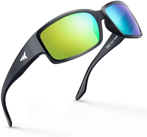 KastKing Skidaway Polarized Sport Sunglasses for Men and Women, Wrap Design by KastKing