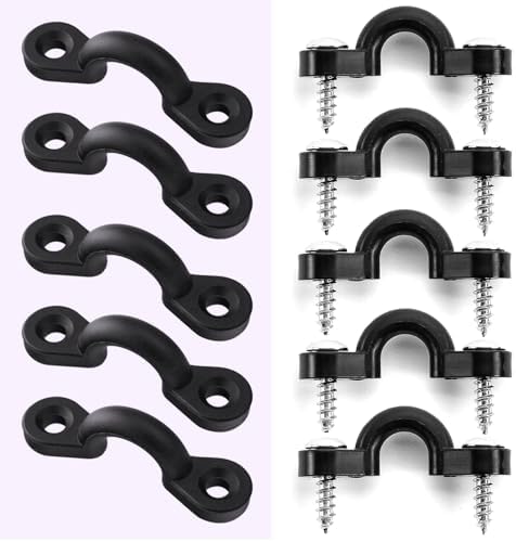 10 Pcs Kayak Rigging Kit Nylon Bungee Deck Loops Pad Eyes with Stainless Steel Screws Marine Grade Boat Tie-Down Hooks Replacement Accessories for Canoes Paddle Boards and Fishing Boats - Image 4