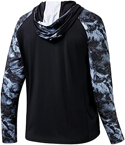 BASSDASH Men’s UPF 50 Performance Fishing Shirt Cooling Hoodie Camo Long Sleeve FS17M - Image 3