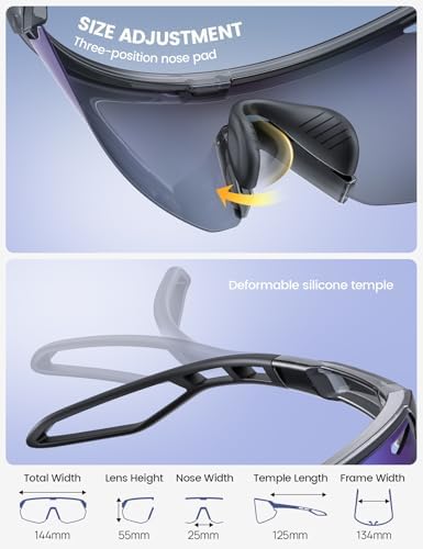 Lamicall 24g Polarized Sports Sunglasses for Men Women - UV400 Protection Sun Glasses for Baseball Running Cycling Fishing - Image 5