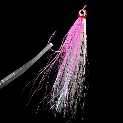 Clouser Minnow Fishing Flies, 10pcs Saltwater Fly Fishing Lures Hand Tied Clouser Minnow Fly Streamer Hooks for Bass Striper Flounder Saltwater Freshwater - Image 4