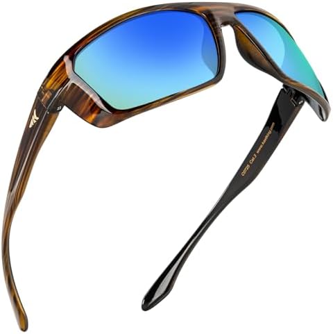 KastKing Huzzah Polarized Sport Sunglasses for Men and Women, Wrap Design by KastKing