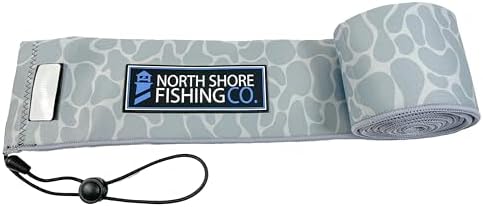 Premium Neoprene Fishing Rod Sleeve – Floating, Puncture Resistant, Labeled Protective Sock for Casting, Spinning, Trolling Fishing Rods by NorthShoreFishingCo
