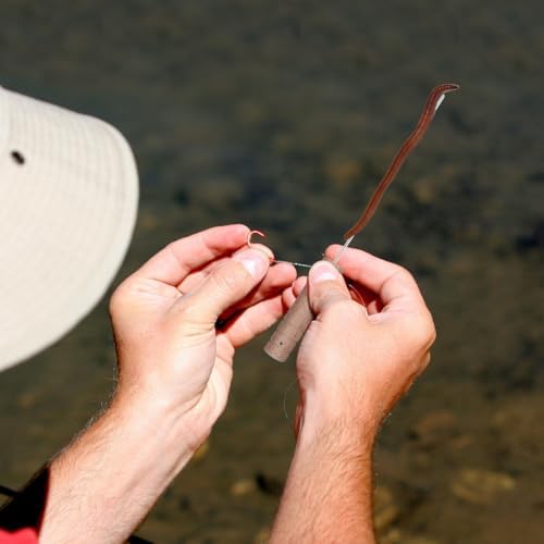 VOSAREA Worm Threader Fishing Tool, 5.89 in Stainless Steel Bait Needle with Wood Handle for Carp Rigging, Freshwater and Saltwater Anglers - Image 5