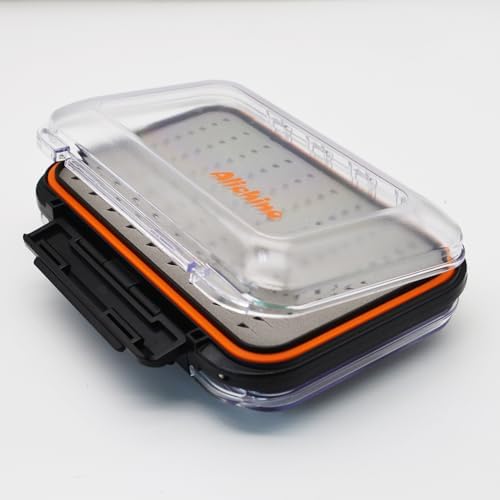 ALICHINO Fly Box for Fly Files Ice Jig Box Two Sided Waterproof Fly Fishing Box for Nymphs and Streamers (Grey Foam Insert, XM 6.2 * 4 * 1.6 Inch) - Image 2