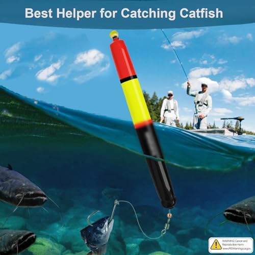 Fishing Bobbers Floats, Catfish Floats Weighted Float for Fishing, High Visibility Wood Bobber for Catfish Pike - Image 7