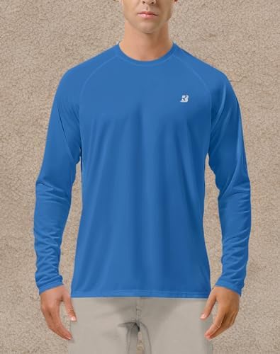 Roadbox Men's UPF 50+ UV Sun Protection Shirts, Long Sleeve Swim Rash Guard - Image 6
