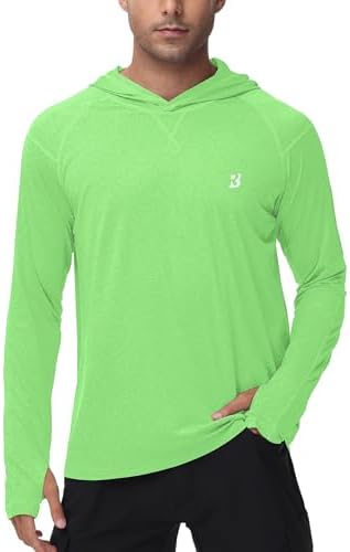 Roadbox Men's UPF 50+ Fishing Shirts, Long Sleeve UV Sun Protection Hoodie by Roadbox