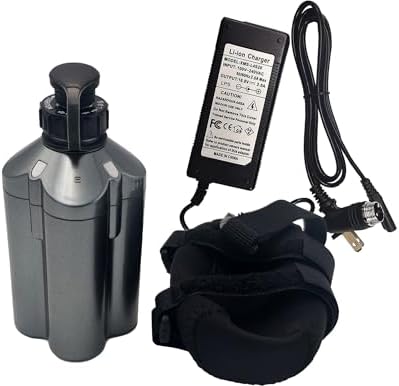 Charger RB-CC4002 + 5000mAh BM5000 BM2300 BM2900 Electric Reel Battery for Daiwa & Shimano Electric Fishing Reels Tanacom 750 1000, Leobritz 500j, Shimano Beastmaster 9000, PLEMIO/ForceMaster 3000 by WeideBATT