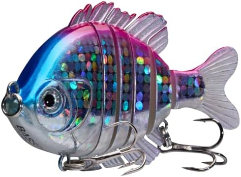 BASSDASH SwimPanfish Multi Jointed Bluegill Bass Fishing Lure Swimbaits by Bassdash