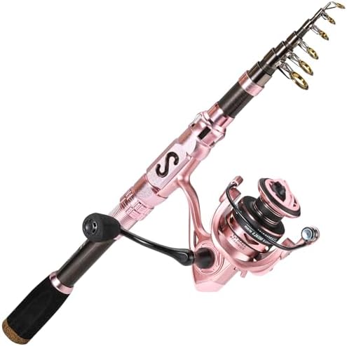 Sougayilang Telescopic Fishing Rod and Reel Combo, Collapsible Travel Fishing Pole and Spinning Fishing Reel, Fishing Gifts for Men/Women Adults by Sougayilang