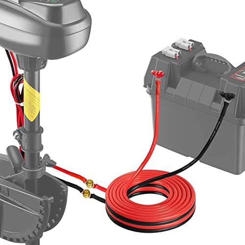 NOVINO Trolling Motor Battery Cable Extension Wire Kit-6 Feet 8 Gauge Wire by NOVINO