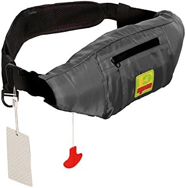Top Safety Life Belt Pack with Whistle - Auto Inflatable Slim Waist Belt Life Vest Preserver PFD for Boating Fishing Sailing Kayaking Surfing Paddling Rafting Swimming - Adjustable Life Saving Vest by SafeMax