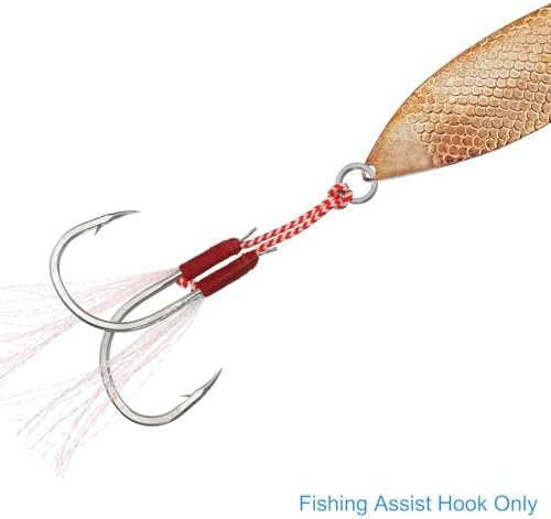 PATIKIL Double Fishing Assist Hooks Kit Glow Jigging Hook Slow Fast Fall Jigs Fishing Hooks for Jigging Lures - Image 5