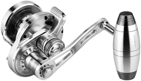 GOMEXUS Slow Pitch Jigging Reel LS20 CNC All Aircraft Grade Aluminum Body Lever Drag Conventional Reels by GOMEXUS