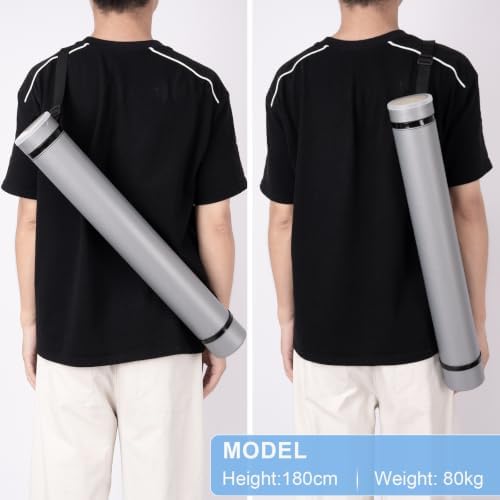 DEWEL Expandable A0 Poster Tube 24.5"-40", Blueprint Tube with Strap - Image 6