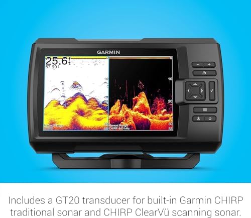 Garmin Striker Vivid 7cv, U.S. with GT20-TM Transducer - Easy-to-Use 7-inch Color Fishfinder and Sonar Transducer, Vivid Scanning Sonar Color Palettes (010-02552-00) - Image 4