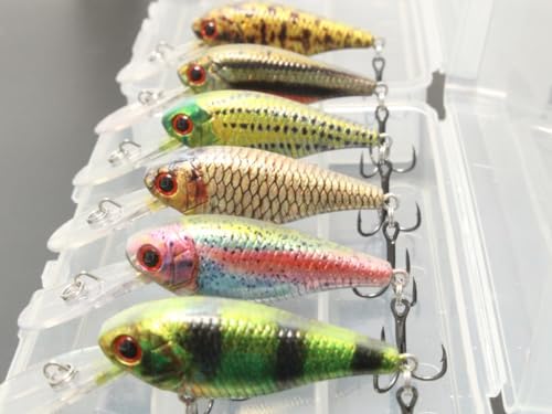 Minnow Crankbait for Bass Fishing Bass Lure Jerkbait Fishing Lures and Tackle Box by wLure