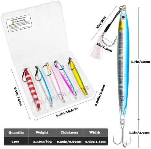 Vertical Jig Fishing Lures Saltwater Jigs Spoon Metal Design Tuna Baits - Image 2