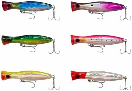 6-Piece Large Topwater Popper Fishing Lures with Tackle Box - Image 5