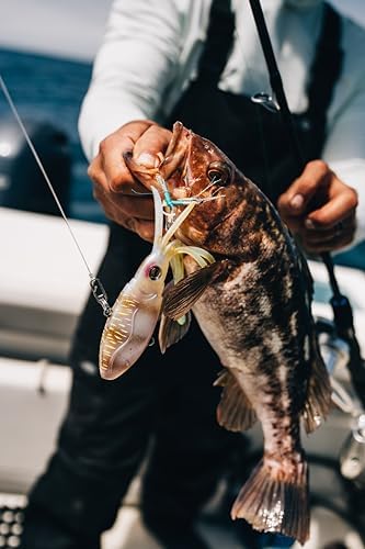Nomad Design Original Squidtrex Patented Vibrating Fishing Lure - TPE Soft Plastic Lure Bait for Saltwater with Strong BKK Assist Hooks, Fishing Bait that Catches Many Species - Image 5