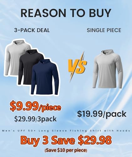 ZITY Men's Lightweight Pullover Hoodie UPF 50+ Fishing Shirts Sweatshirt - Image 5