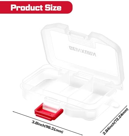 Geinxurn Small Parts Organizer, 4Pcs Plastic Transparent Portable Tools Boxes with Dividers for Small Accessories Storage Cases - Image 2