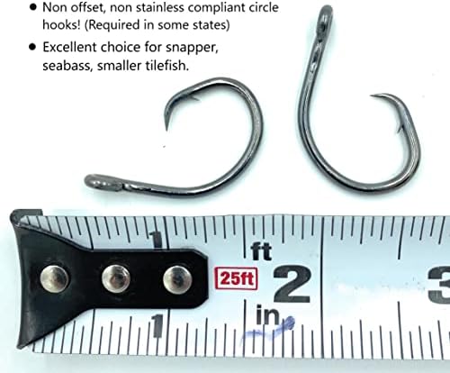 Deep Drop Fishing Rig, 5 Demon Circle 6/0 Hooks with Glow Sleeve, Deep Drop Snapper Rig - Image 4