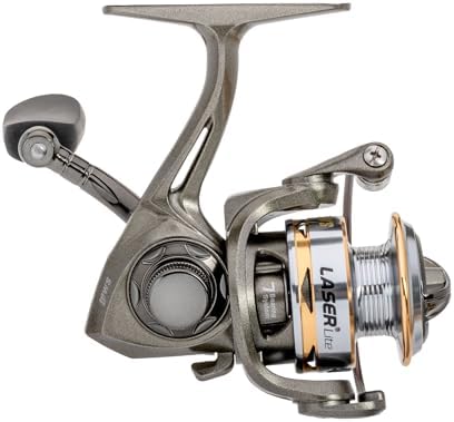 Lew's Laser Lite Spinning Fishing Reel, 6+1 Bearings, Graphite Frame and Sideplate, Speed Lube, Multi-Disc Drag by Lews