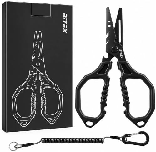 BiteX Fishing Scissors, Braid Cutter & Multi-Tool, Saltwater by Unknown