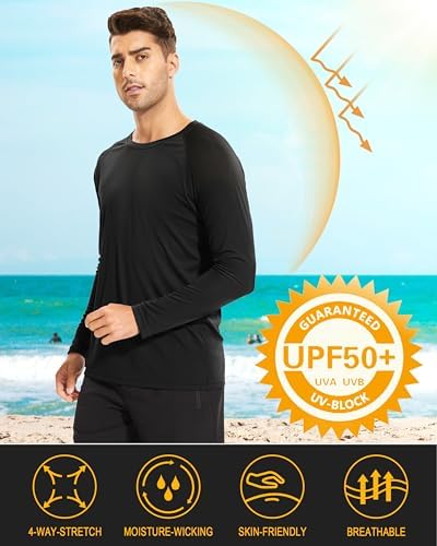 MAGCOMSEN Men's Long Sleeve Shirts UPF 50+ UV Sun Protection Athletic Shirts for Hiking Running Workout Rash Guard - Image 3