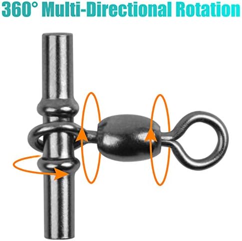 3 Way Swivels Heavy Duty Sleeve Swivel for Deep Drop Rigs Saltwater Tackle - Image 2