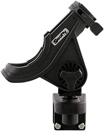 Scotty #284-BK Baitcaster/Spinning Rod Holder w/ #243 Square Rail Mount , Black - Image 2
