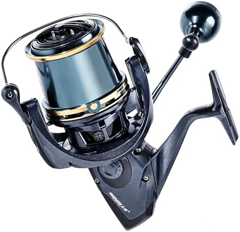 Heavy Duty Spinning Reel Metal Body with CNC Machined Spool 55LB Max Drag 8/10+1 BB Ultra Smooth 4.1/4.6/4.8:1 High Speed Gear Ratio Saltwater Freshwater Fishing Reel for 8000 to 16000 Series by SAMOLLAFishing