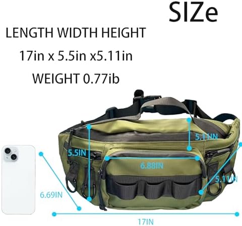 Fishing Fanny Pack for Men -Fishing Fanny Pack-Lightweight and Fishing Sling Pack - Image 2