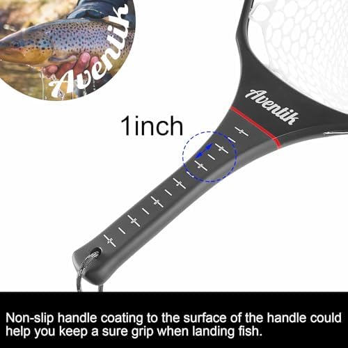 Aventik Fly Floating Fishing Net Carbon Fiber Landing Trout Net Light Weight Clear Rubber Ghost Net Catch & Release - Image 6