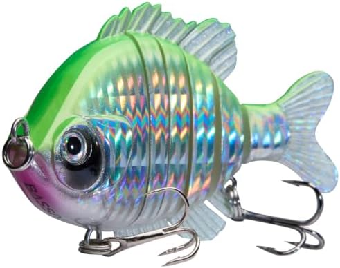 BASSDASH SwimPanfish Multi Jointed Bluegill Bass Fishing Lure Swimbaits by Bassdash