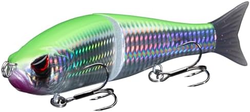 Bassdash SwimShad Glide Baits Jointed Swimbait Bass Pike Salmon Trout Muskie Fishing Lure by Bassdash