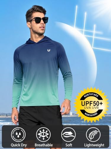 NORTHYARD Men's Sun Hoodie Long Sleeve Fishing Shirts UPF 50+ Rash Guard - Image 3
