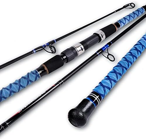 Fiblink Surf Spinning Fishing Rod Carbon Travel Surf Rod 2 Piece/3 Piece/4 Piece Spinning Fishing Rod 9'/10'/11'/12'/15' by Fiblink