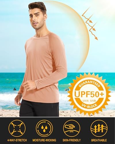 MAGCOMSEN Men's Long Sleeve Shirts UPF 50+ UV Sun Protection Athletic Shirts for Hiking Running Workout Rash Guard - Image 2